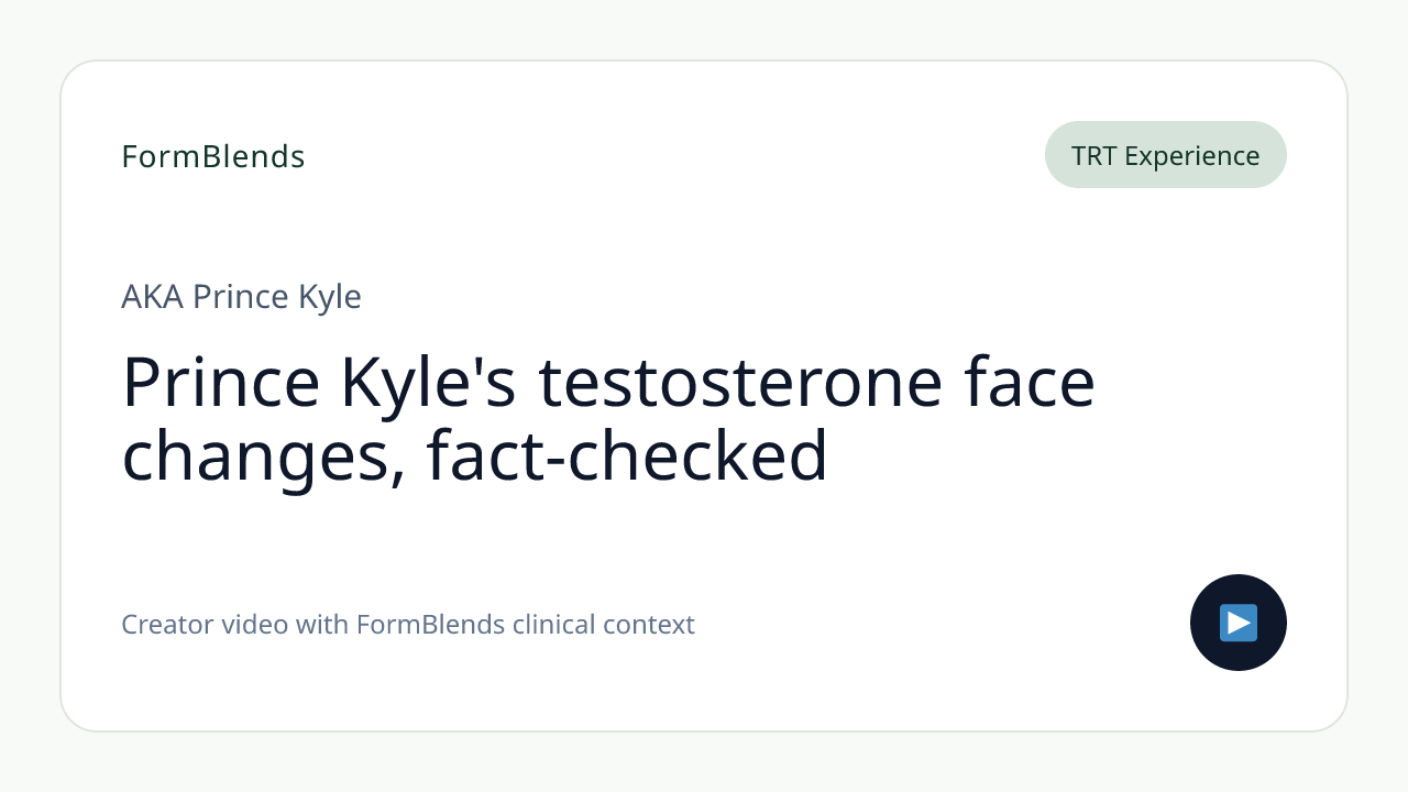 Prince Kyle's testosterone face changes, fact-checked