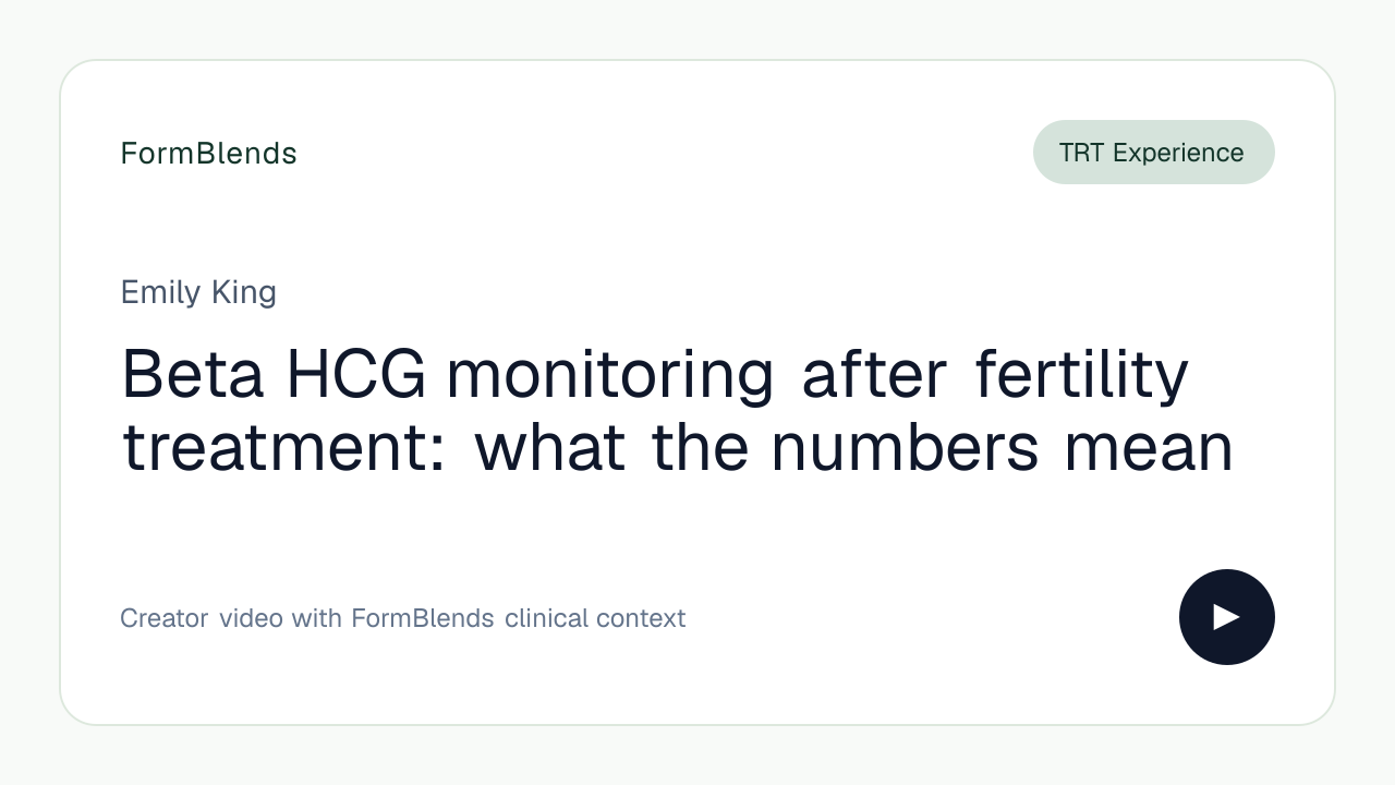 Beta HCG monitoring after fertility treatment: what the numbers mean