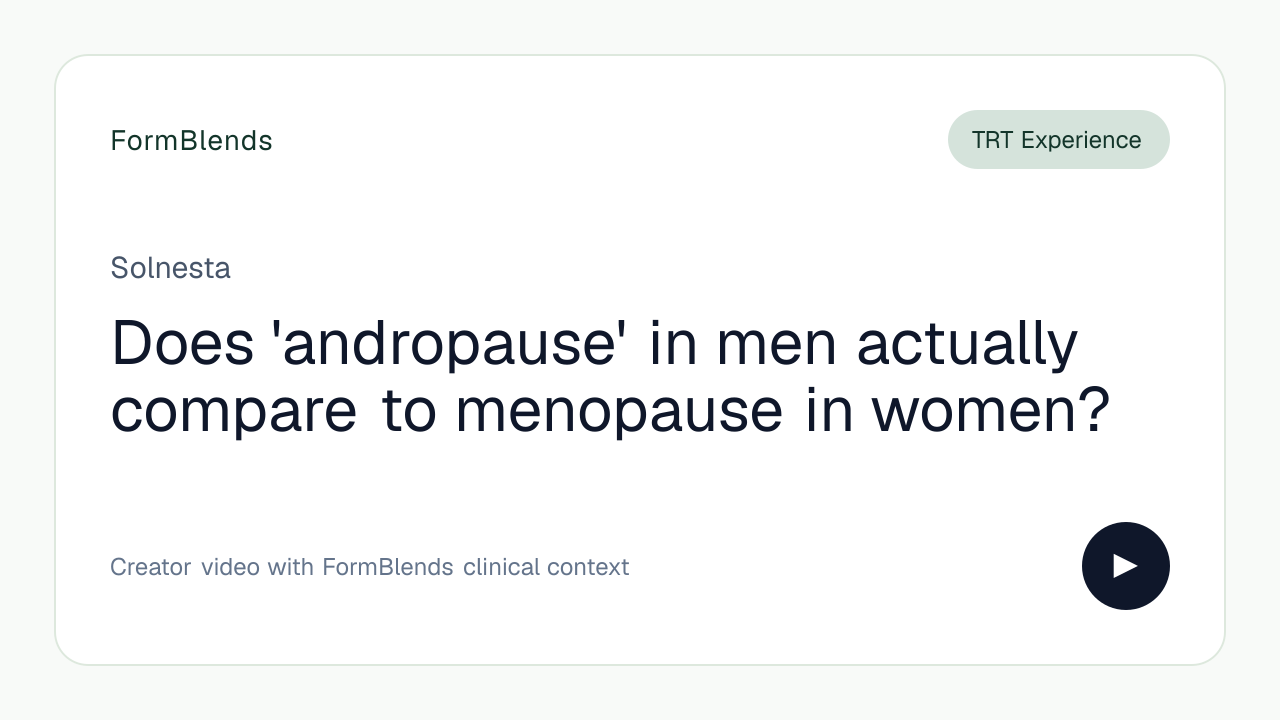Does 'andropause' in men actually compare to menopause in women?
