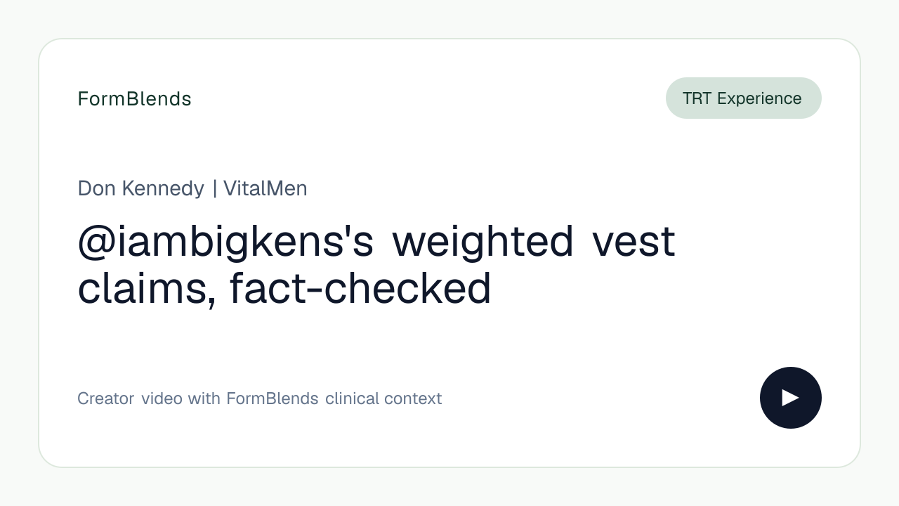 @iambigkens's weighted vest claims, fact-checked