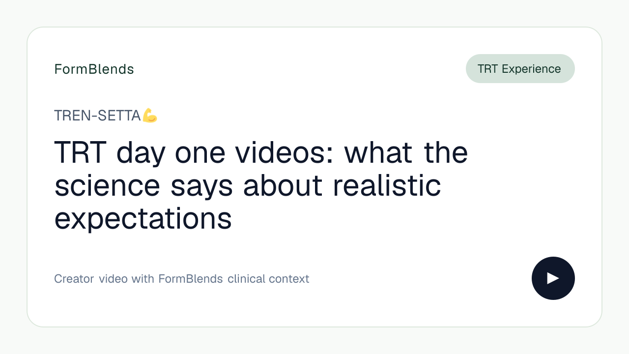 TRT day one videos: what the science says about realistic expectations