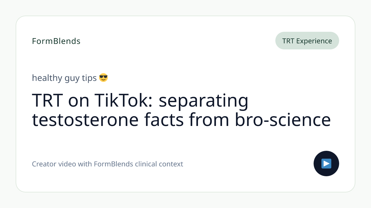 TRT on TikTok: separating testosterone facts from bro-science