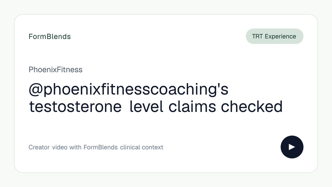 @phoenixfitnesscoaching's testosterone level claims checked
