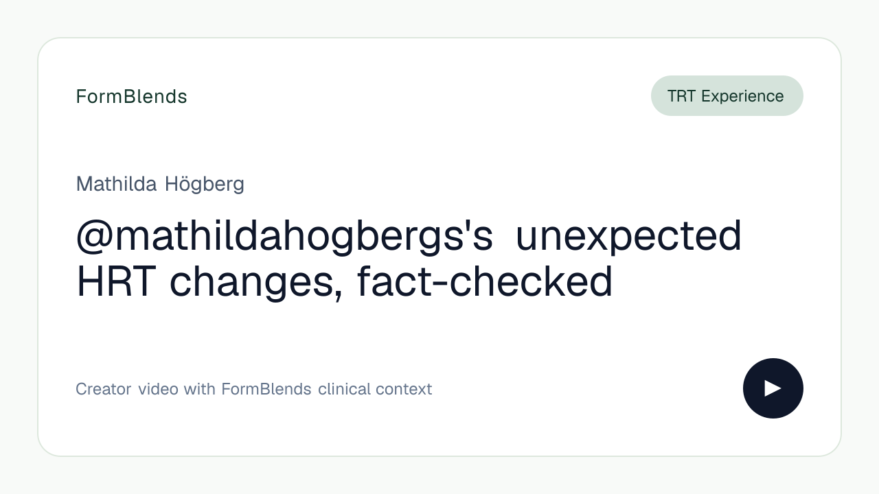 @mathildahogbergs's unexpected HRT changes, fact-checked