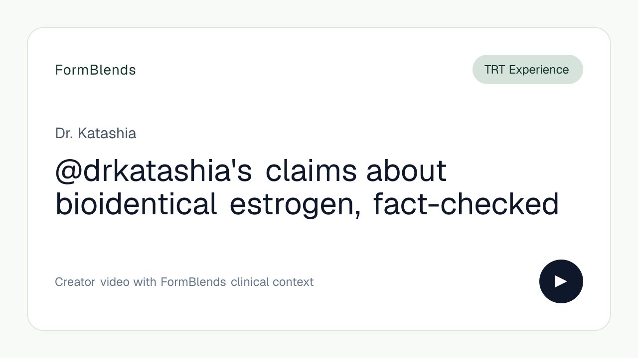 @drkatashia's claims about bioidentical estrogen, fact-checked