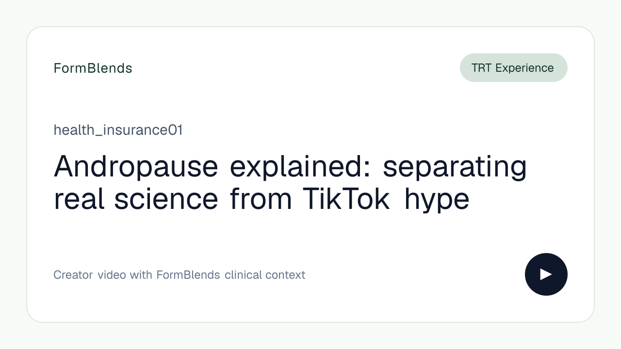 Andropause explained: separating real science from TikTok hype