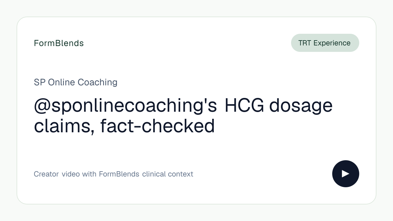 @sponlinecoaching's HCG dosage claims, fact-checked