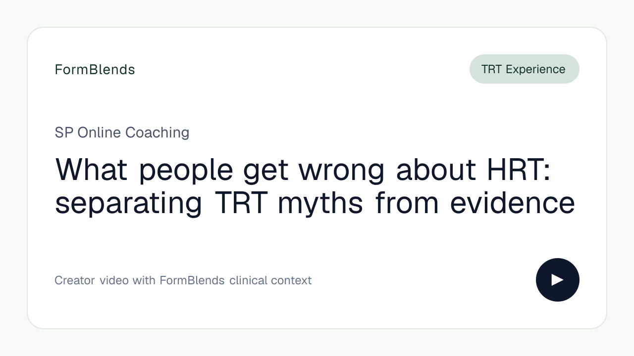 What people get wrong about HRT: separating TRT myths from evidence