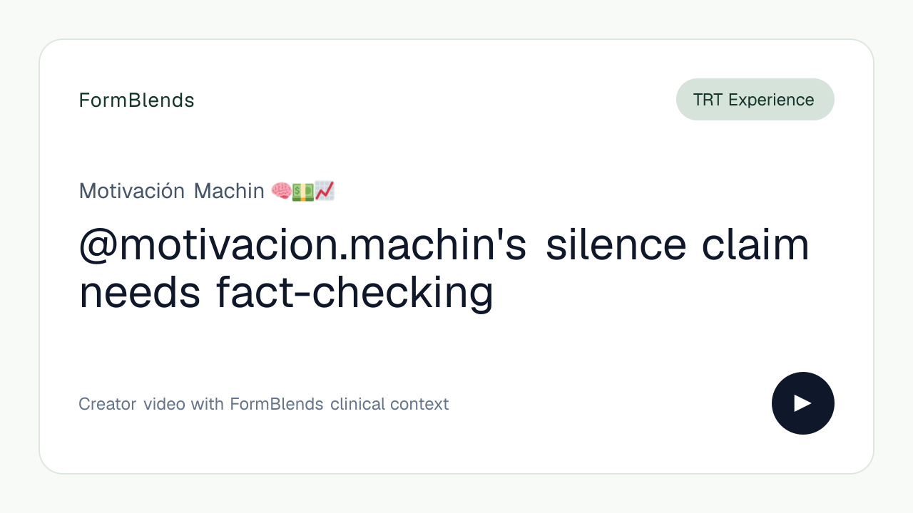 @motivacion.machin's silence claim needs fact-checking
