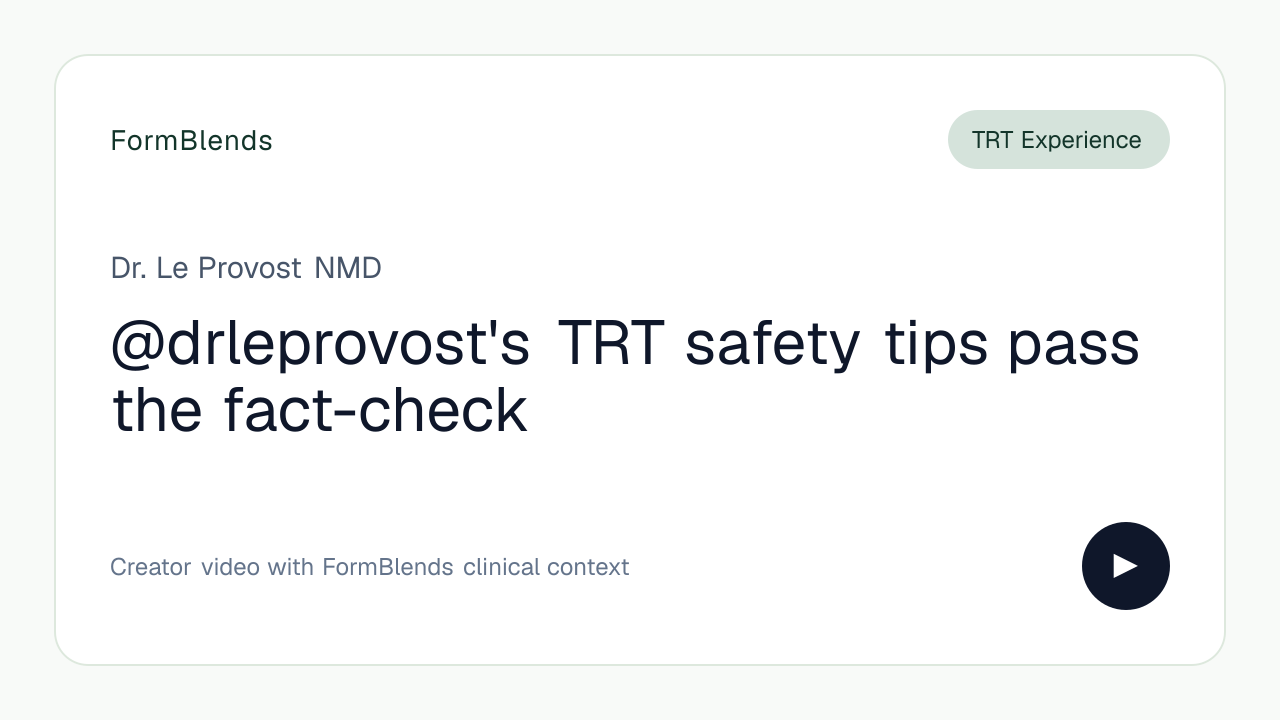 @drleprovost's TRT safety tips pass the fact-check