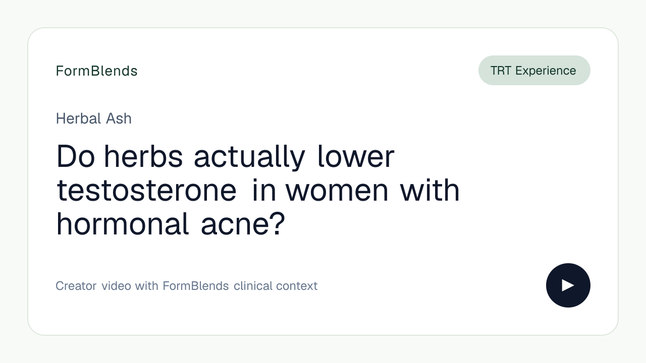 Do herbs actually lower testosterone in women with hormonal acne?