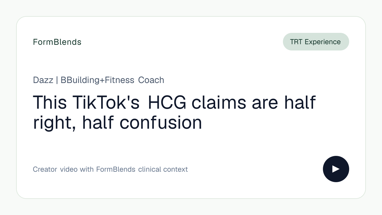 This TikTok's HCG claims are half right, half confusion