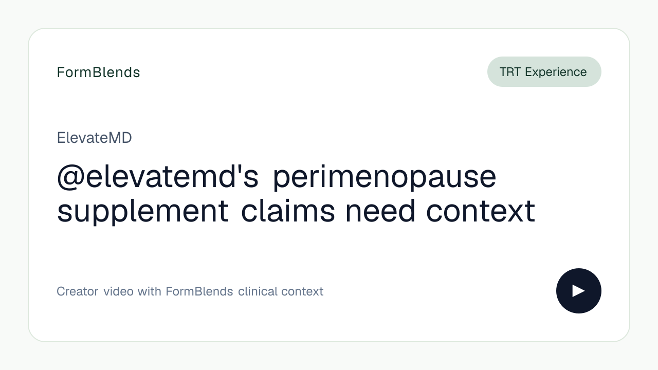 @elevatemd's perimenopause supplement claims need context