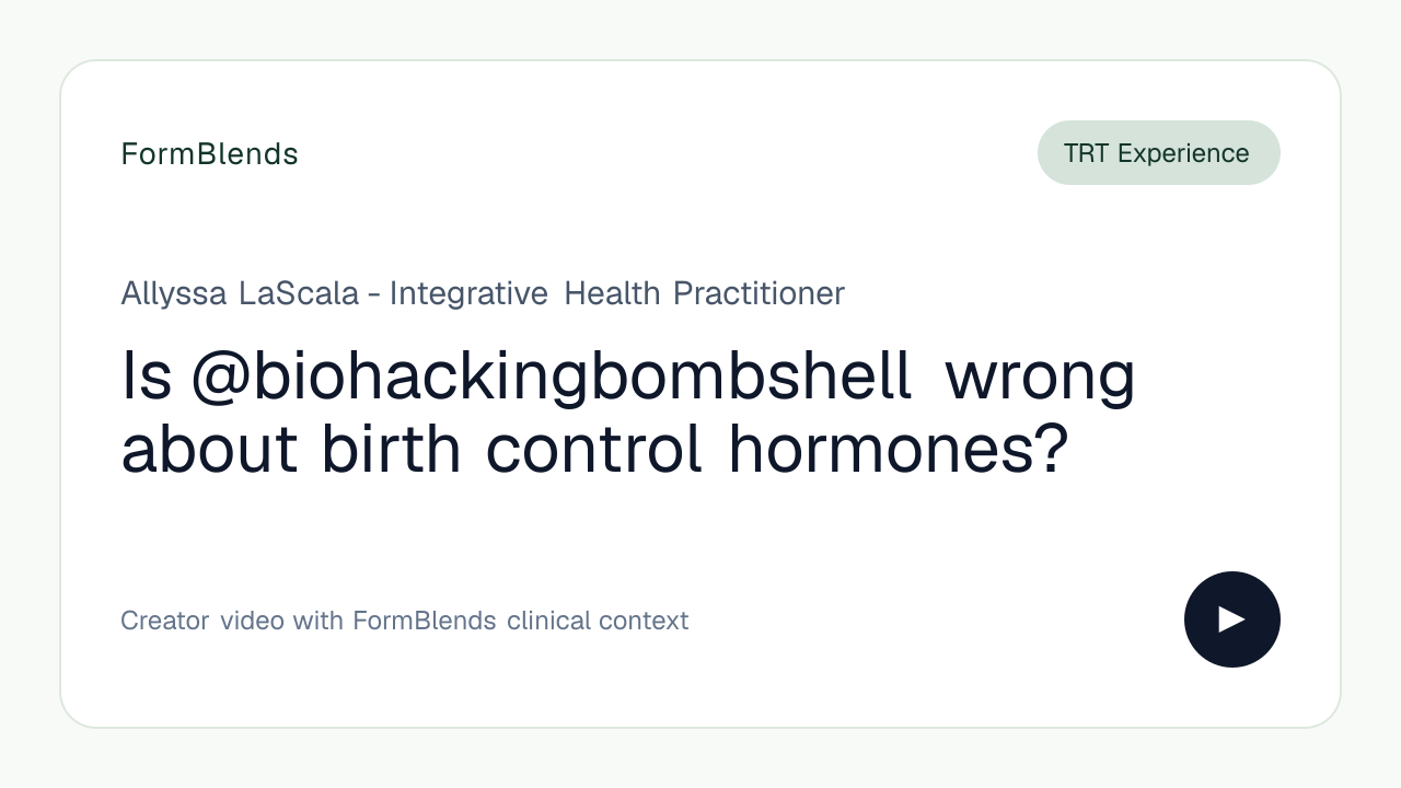Is @biohackingbombshell wrong about birth control hormones?