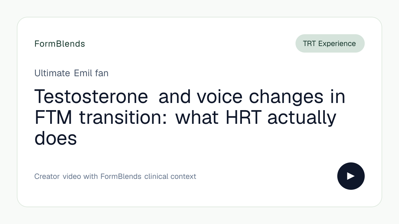 Testosterone and voice changes in FTM transition: what HRT actually does