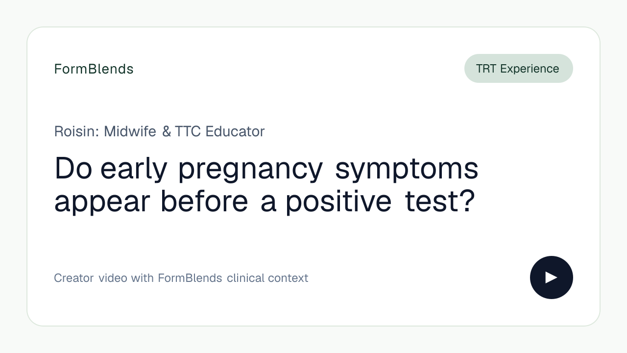 Do early pregnancy symptoms appear before a positive test?