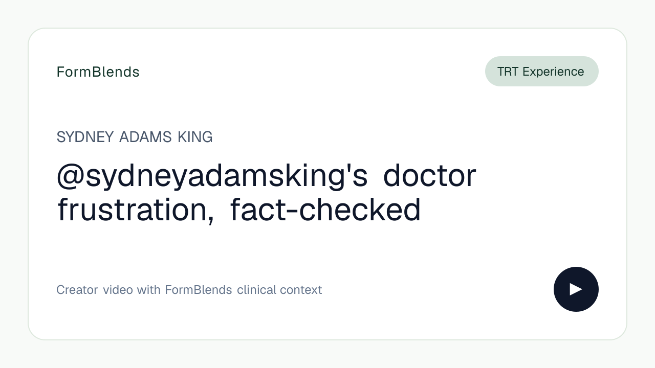 @sydneyadamsking's doctor frustration, fact-checked