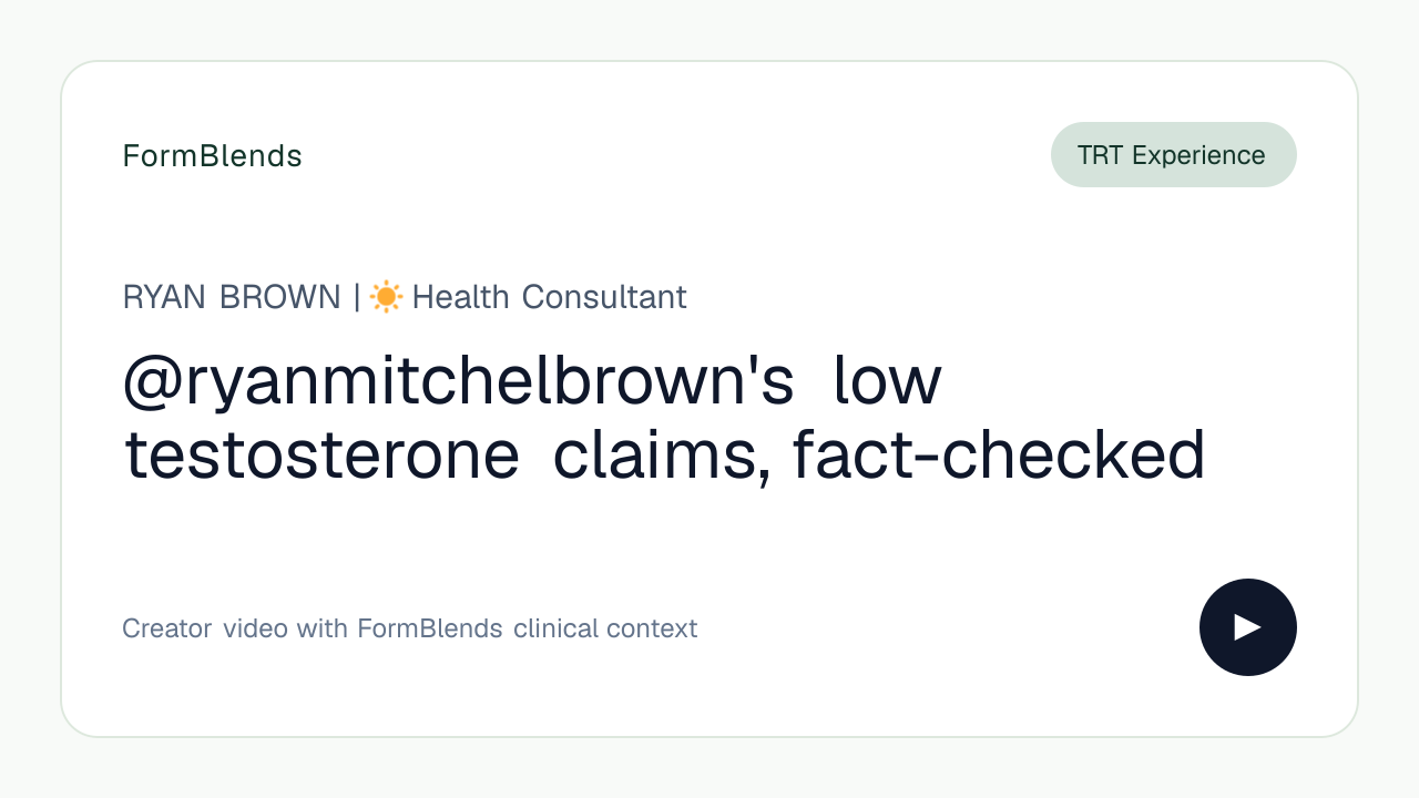 @ryanmitchelbrown's low testosterone claims, fact-checked