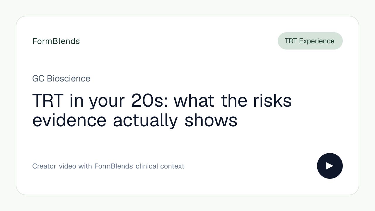 TRT in your 20s: what the risks evidence actually shows