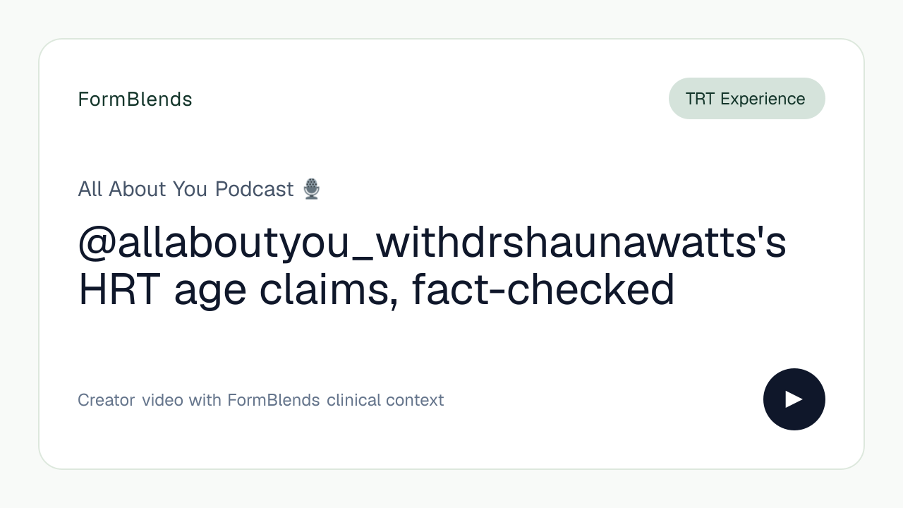 @allaboutyou_withdrshaunawatts's HRT age claims, fact-checked