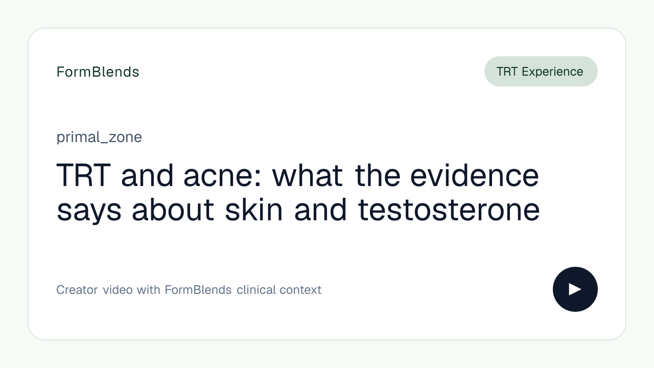 TRT and acne: what the evidence says about skin and testosterone