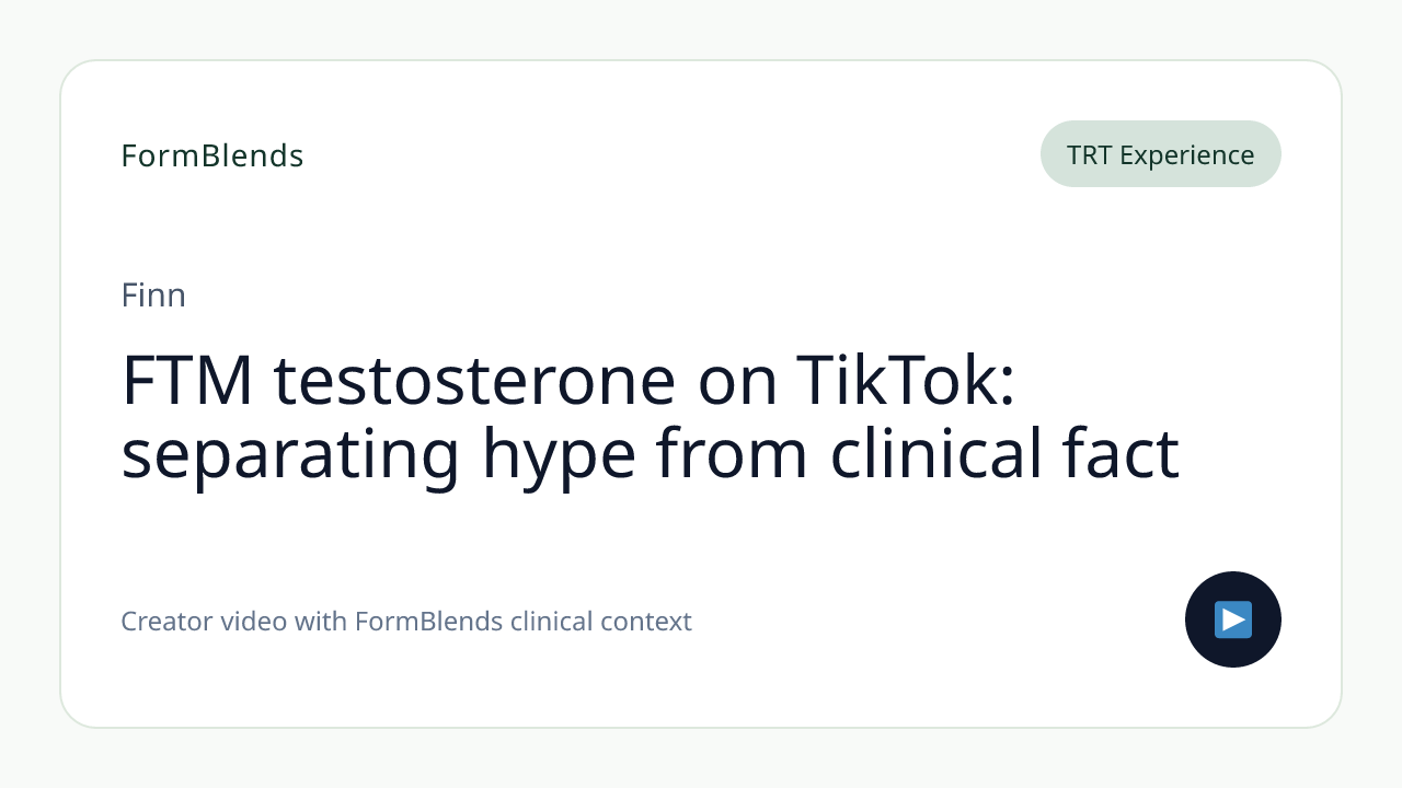 FTM testosterone on TikTok: separating hype from clinical fact