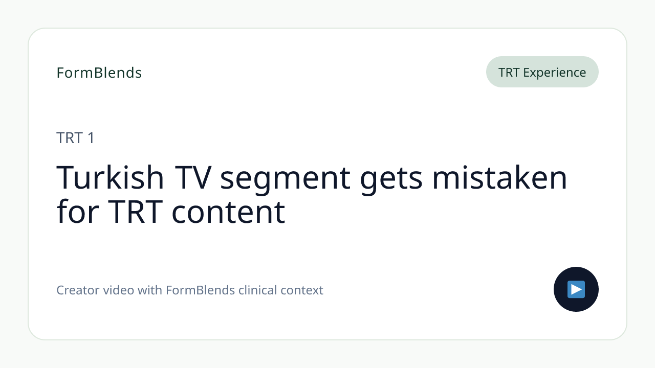 Turkish TV segment gets mistaken for TRT content