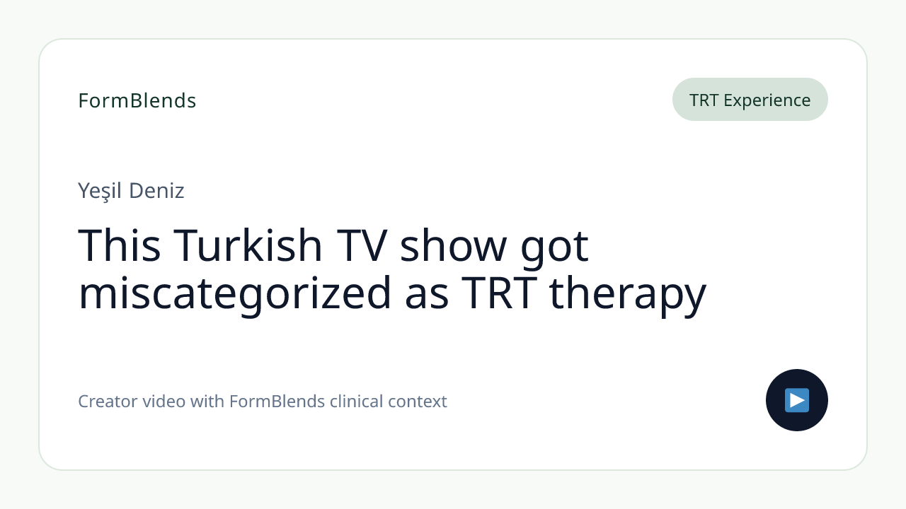This Turkish TV show got miscategorized as TRT therapy