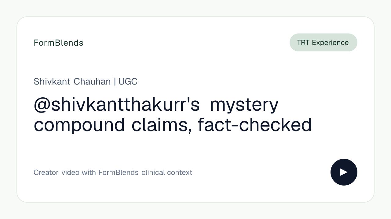@shivkantthakurr's mystery compound claims, fact-checked