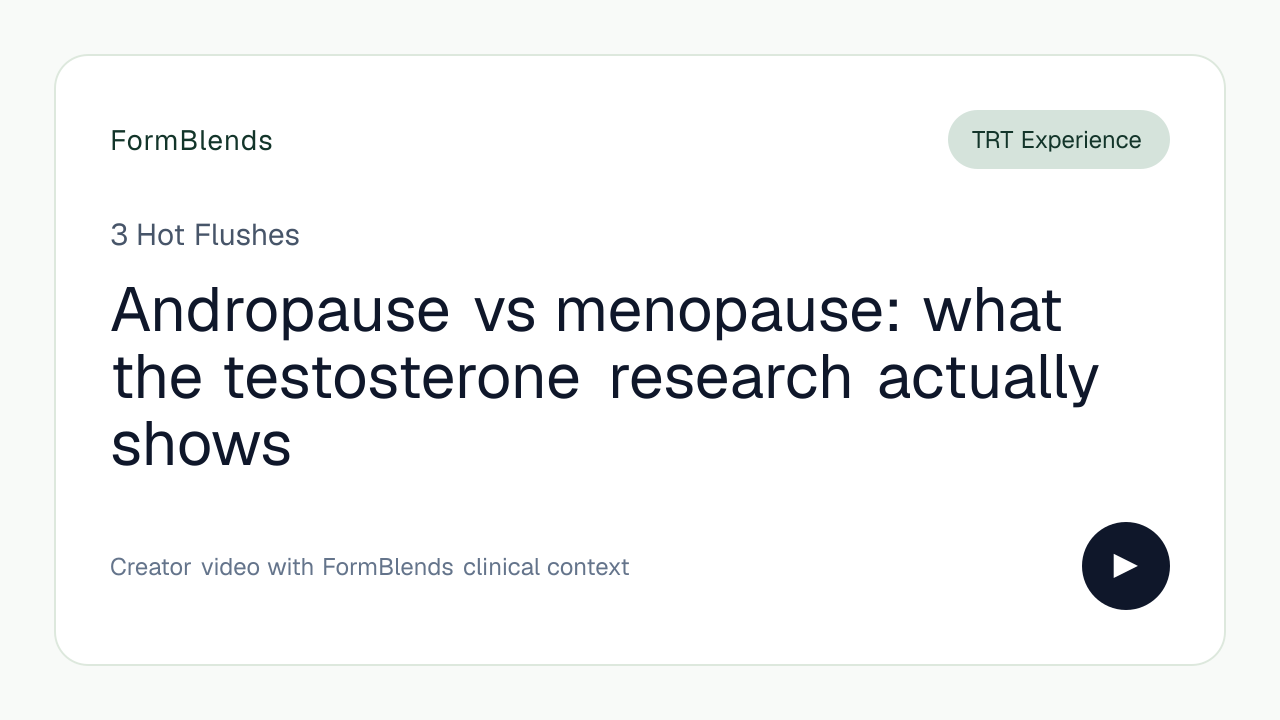Andropause vs menopause: what the testosterone research actually shows