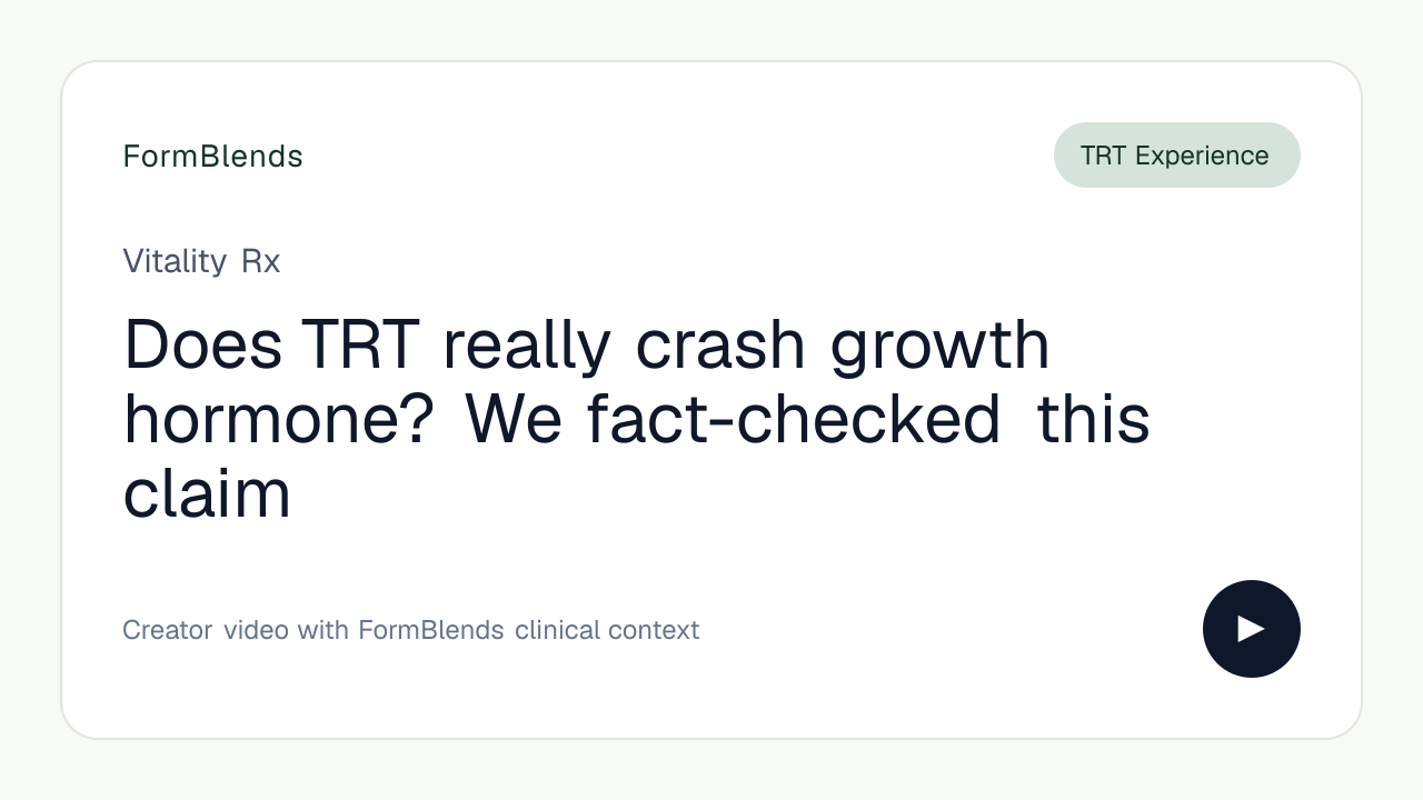 Does TRT really crash growth hormone? We fact-checked this claim