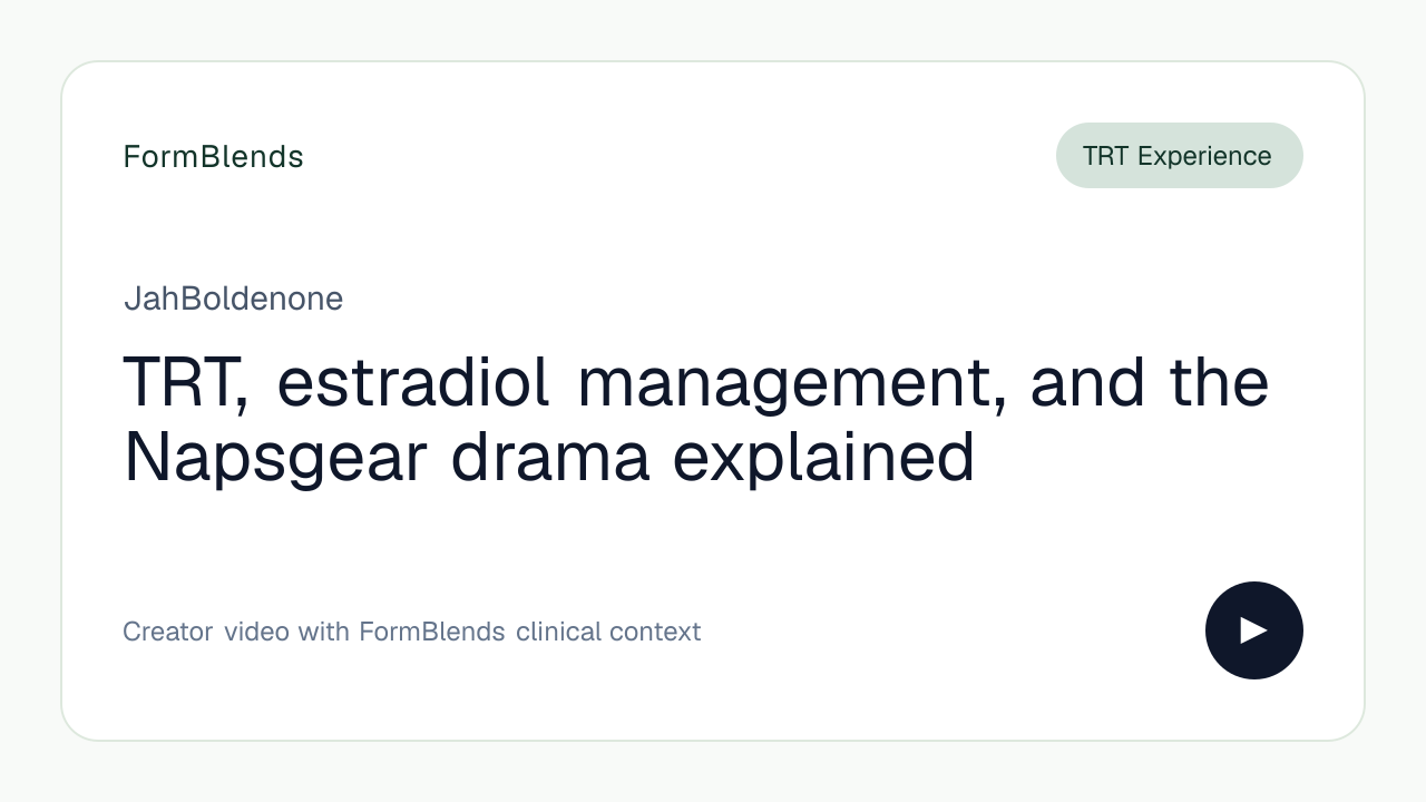 TRT, estradiol management, and the Napsgear drama explained