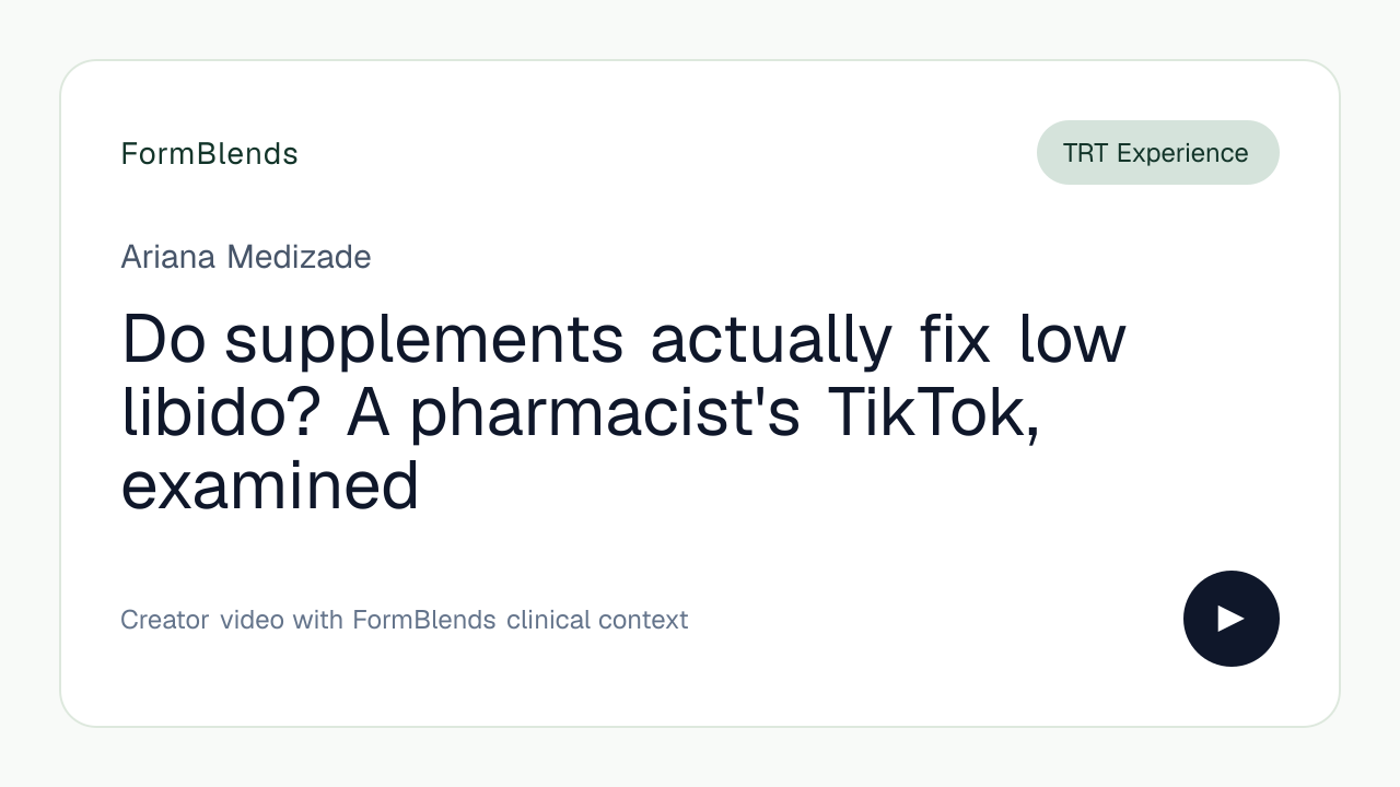 Do supplements actually fix low libido? A pharmacist's TikTok, examined