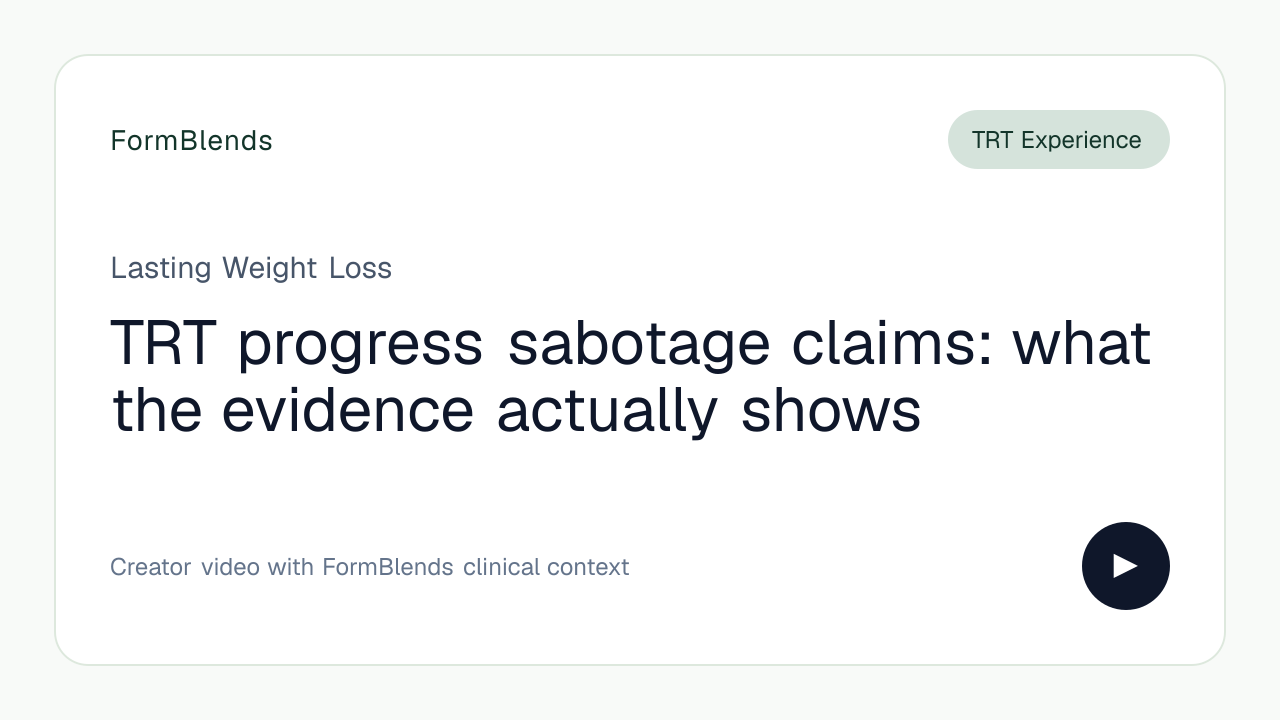 TRT progress sabotage claims: what the evidence actually shows