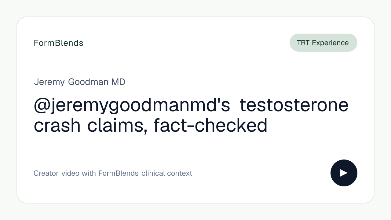 @jeremygoodmanmd's testosterone crash claims, fact-checked
