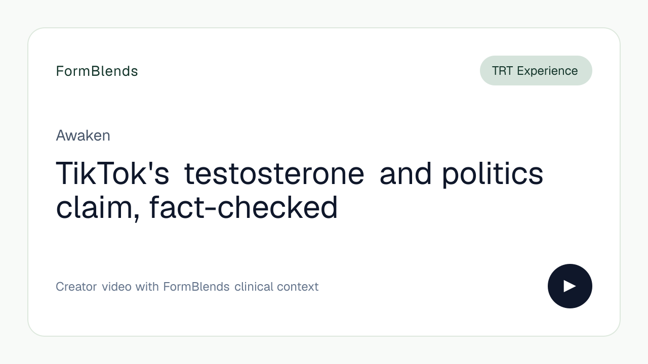 TikTok's testosterone and politics claim, fact-checked