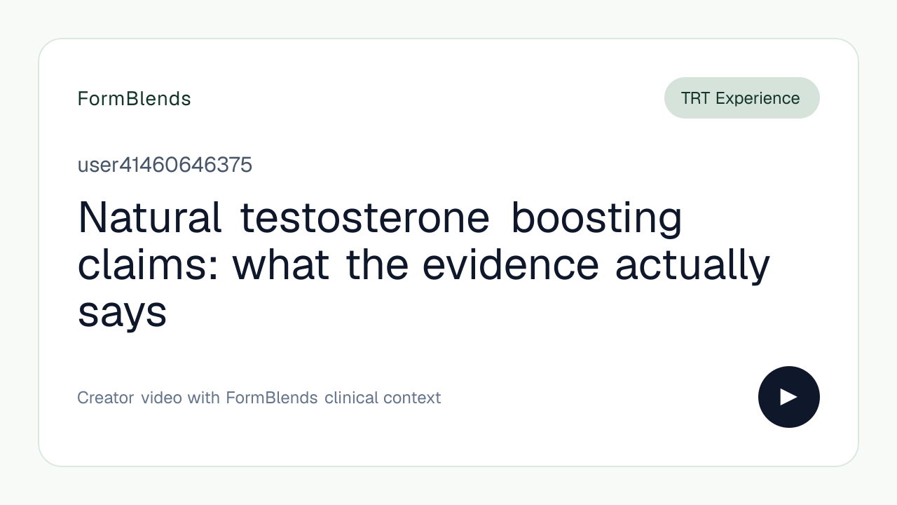 Natural testosterone boosting claims: what the evidence actually says