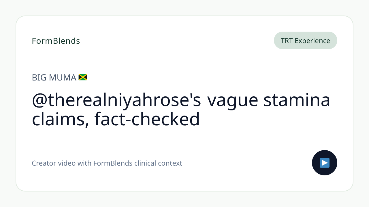 @therealniyahrose's vague stamina claims, fact-checked