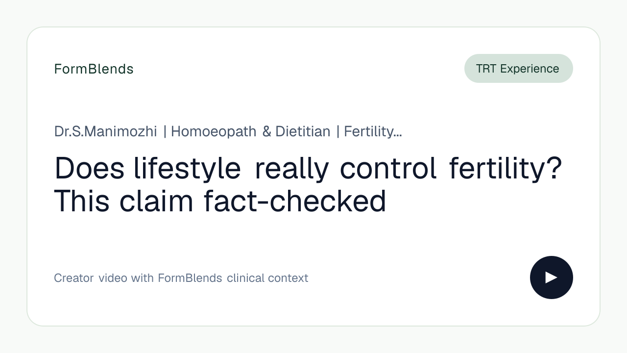 Does lifestyle really control fertility? This claim fact-checked