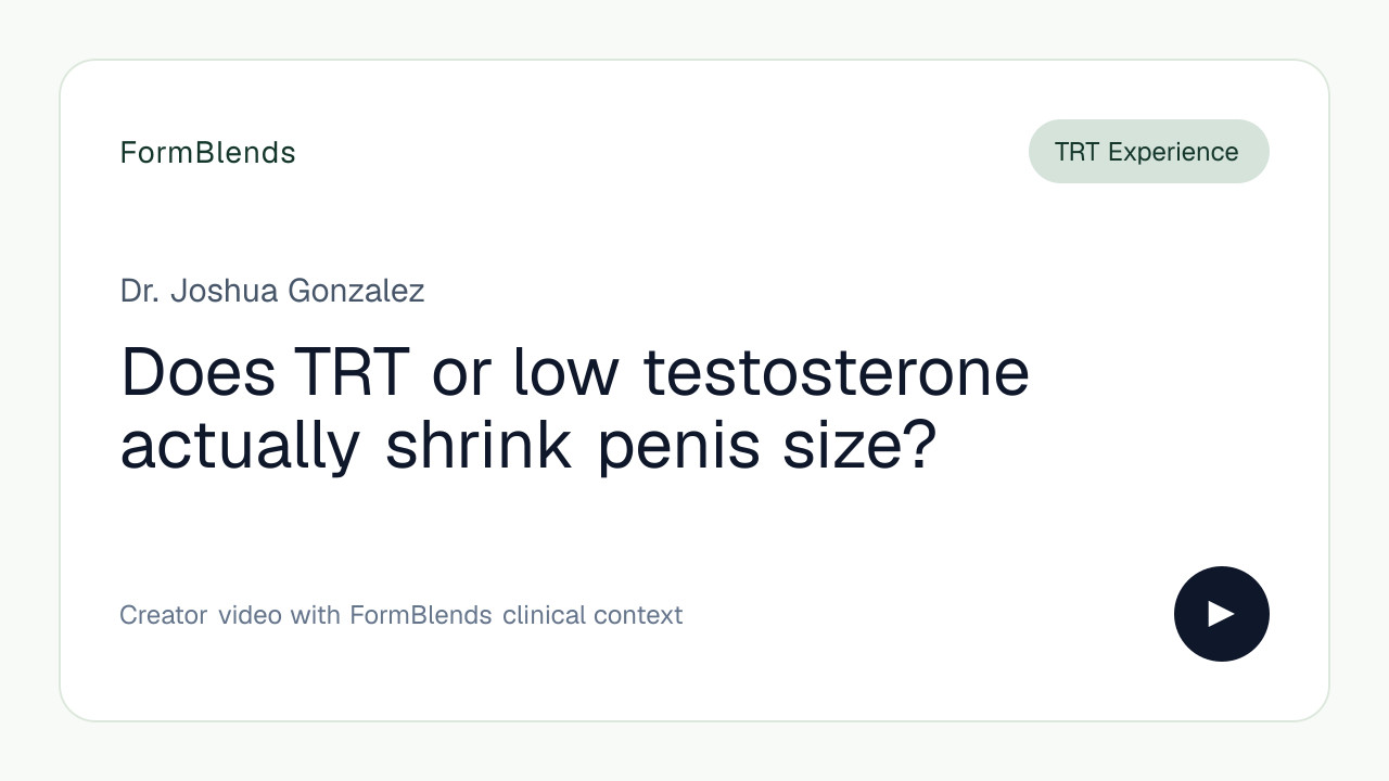 Does TRT or low testosterone actually shrink penis size?