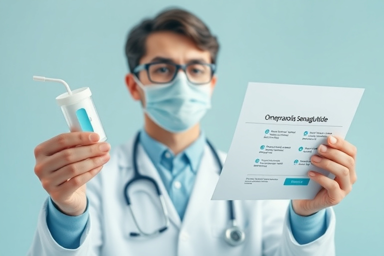 Illustration for Can You Take Omeprazole with Semaglutide?