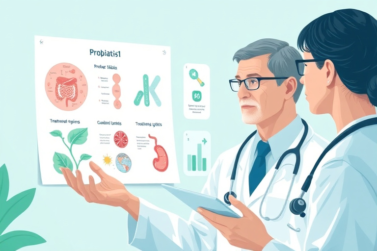Ilustración para GLP-1 y Probióticos Salud Intestinal