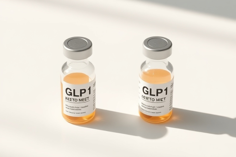 Ilustración para Comparación entre GLP-1 y Dieta Keto Sola