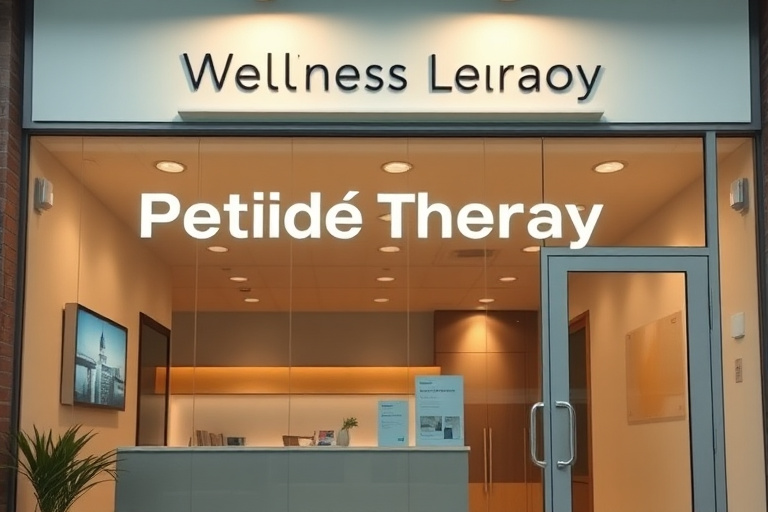 Ilustración para Consulta de Telesalud para Terapia de Péptidos en Garden Grove, California