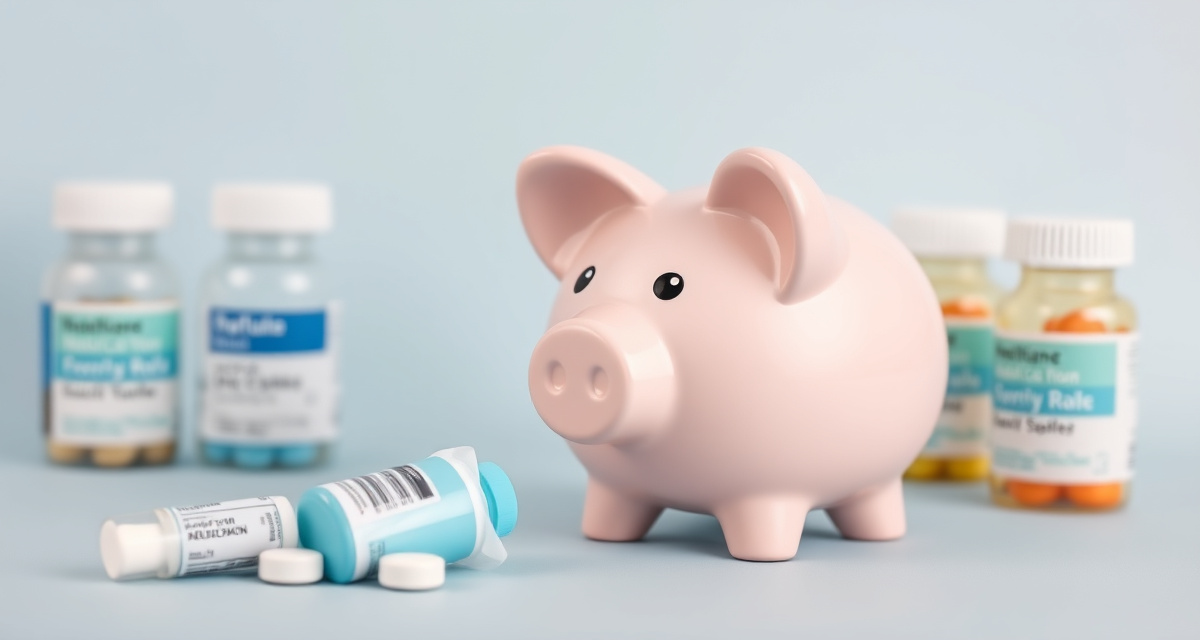Piggy bank with medication bottles for affordable GLP-1 semaglutide cost guide