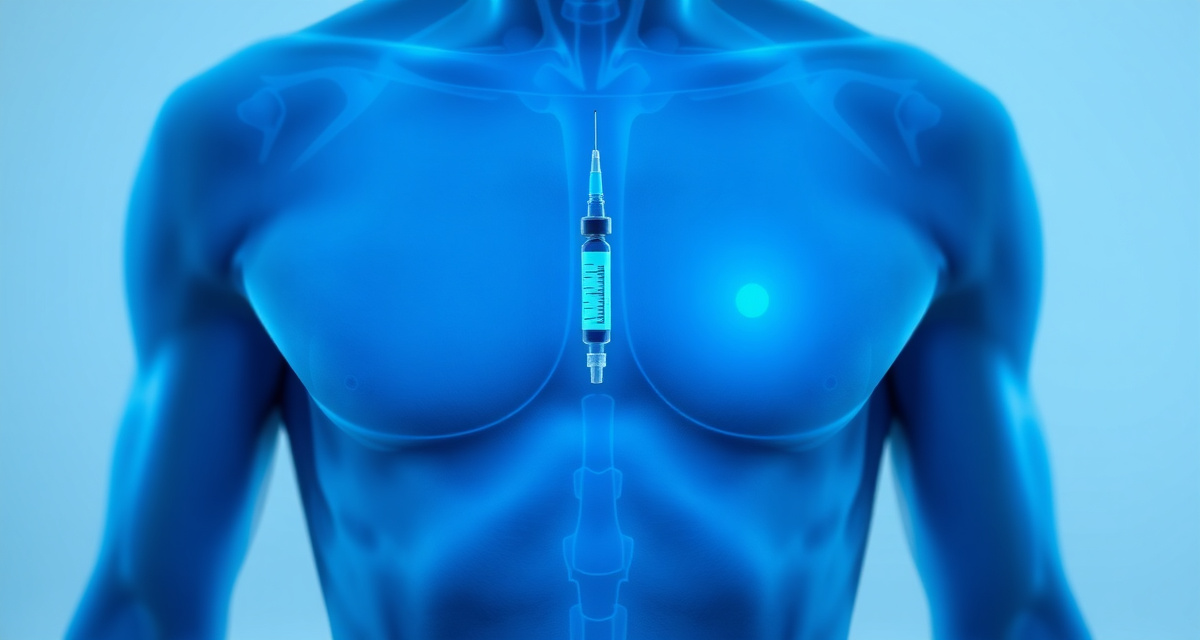 Human torso diagram highlighting GLP-1 injection site areas