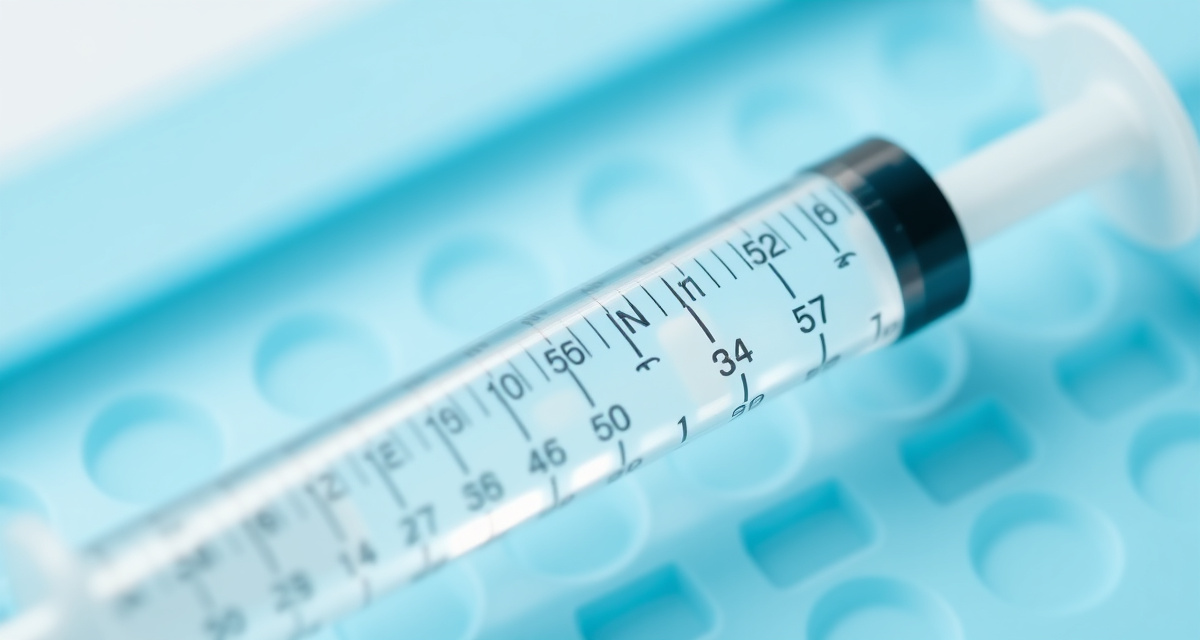 Close-up of precise syringe measurement markings for microdosing semaglutide