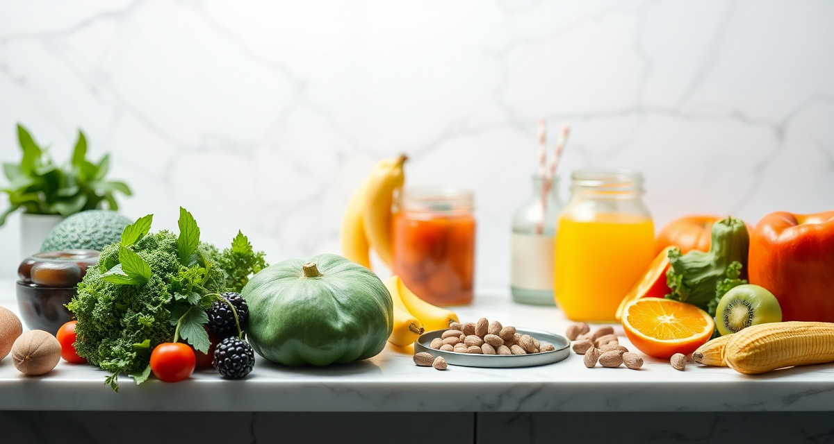 Natural GLP-1 boosting foods including fruits vegetables nuts and fermented foods