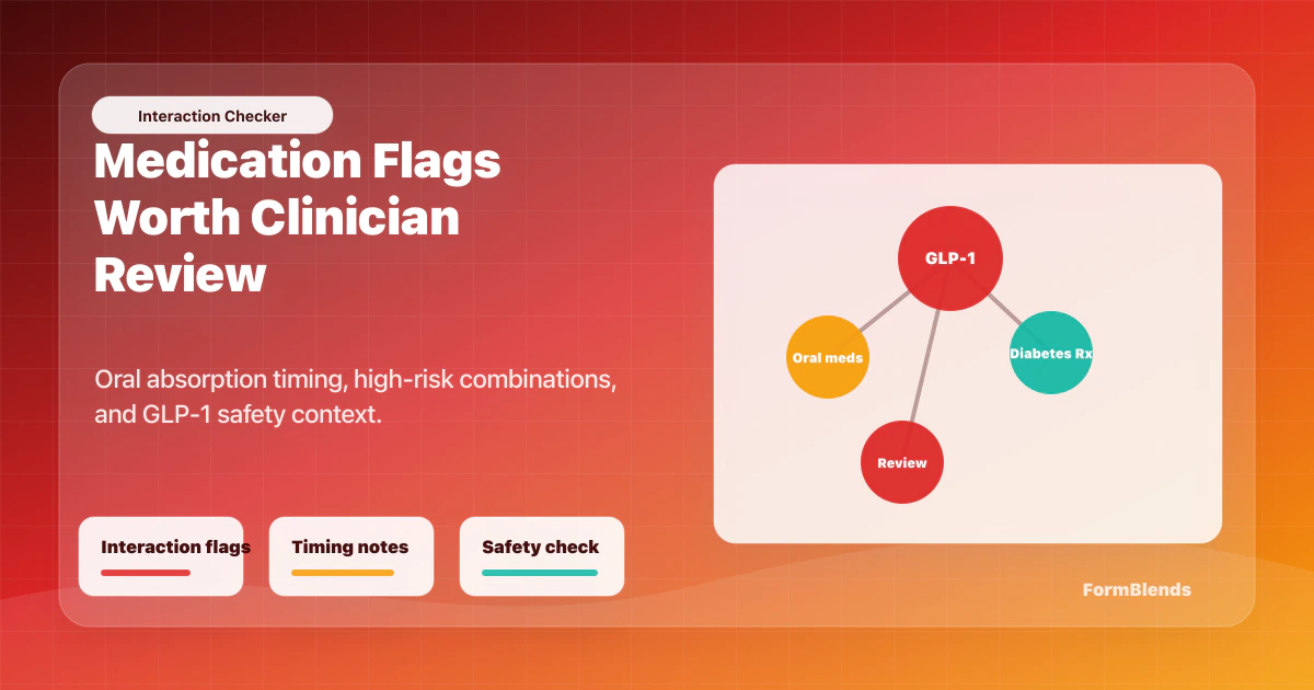 GLP-1 Drug Interaction Checker | FormBlends