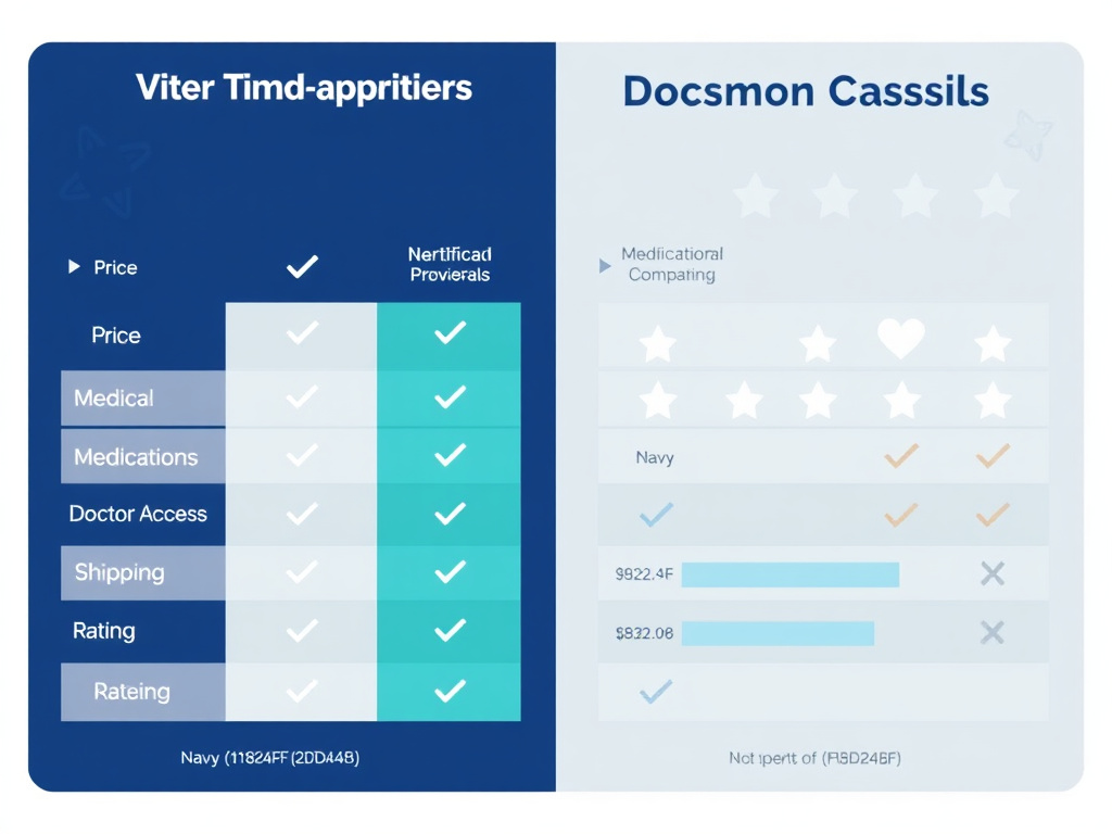 Comparison chart - Noom Med Vs Hims